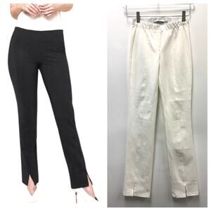 NWOT AELLA Los Angeles Front Slit Pull On Skinny White Trousers Sz 0